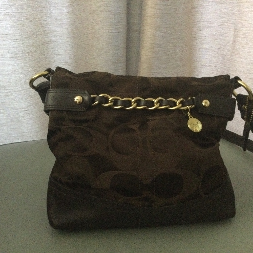 Deep rich coco brown COACH purse